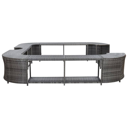 Spabadhoes – Spa Omkasting – Jacuzzi Bescherming – Wellness Omhulsel – Spa Afdekking – Weerbestendig Material – Moderne Grijze Kleur