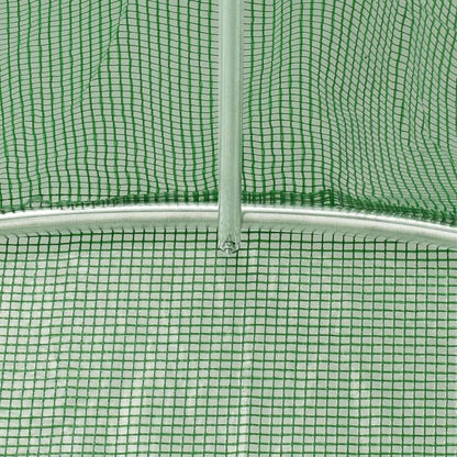 Kweekkas – Tuinkas – Glazen Kas – Groentekas – Serre – Groen Stalen Frame – 8 m² – 4x2x2 Meter Hoogwaardige Constructie