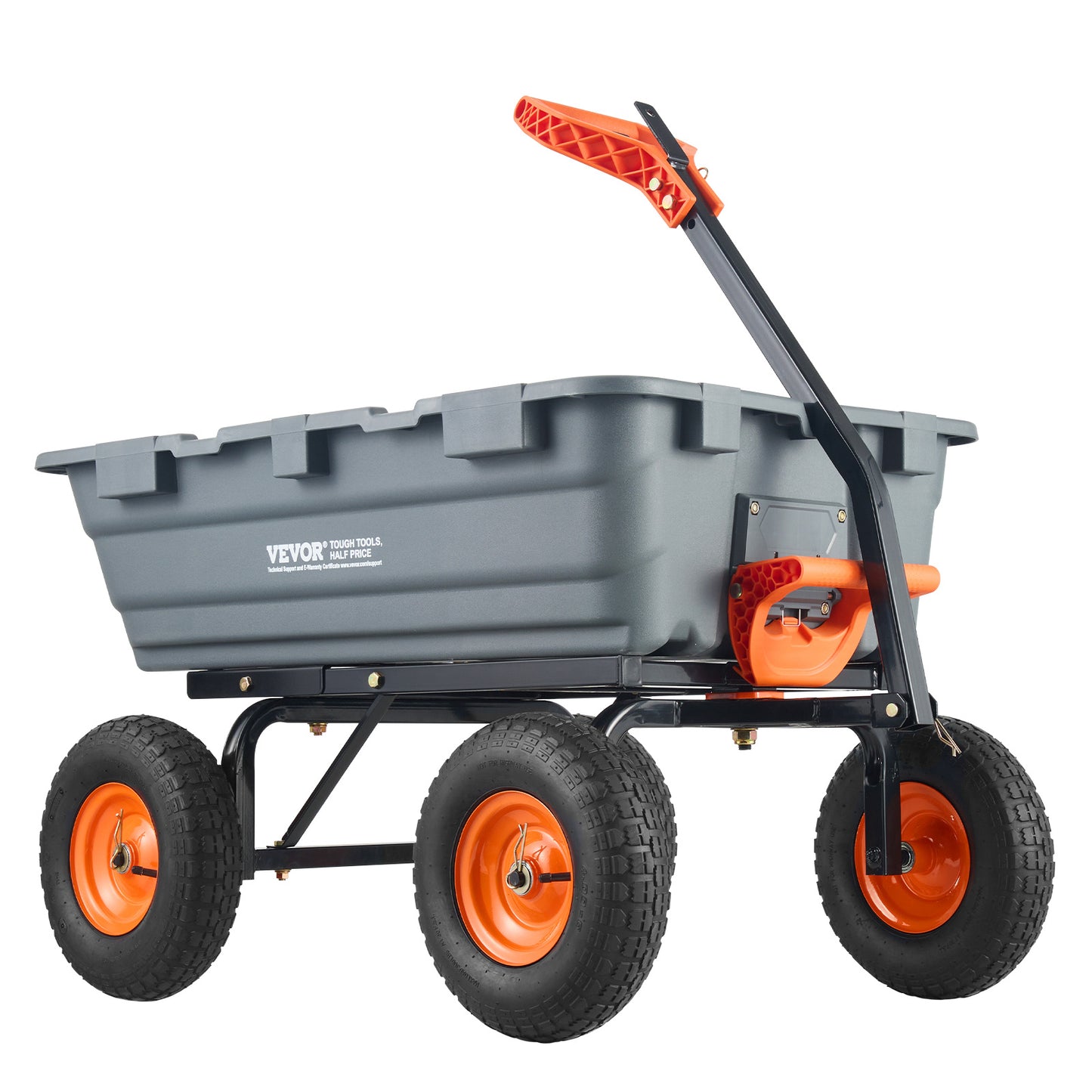 Tuinkar – Kiepkar – Tuintrolley – Bolderwagen – Kruiwagen – Robuust Polyethyleen – Laadvermogen 545 kg – 183 Liter Laadvolume