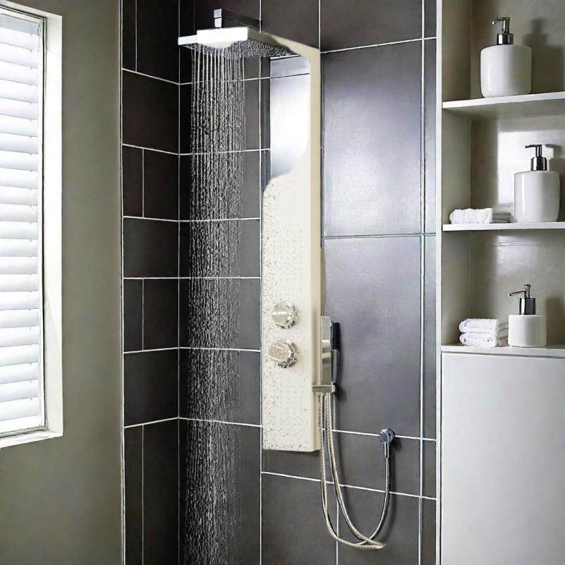Douchepaneel – Douchezuil – Douchesysteem – Regendouche – Handdouche – Aluminium – Multifunctioneel met Regendouche