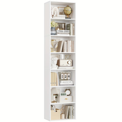 Boekenkast – Boekplank – Opbergkast – Vakkenkast – Wandkast – Verstelbare Legplanken – Stevig Massief Hout – Vrijstaand Wit Design