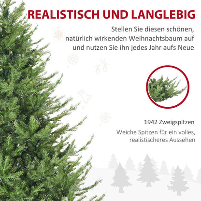 Kerstboom kunststof – Kunstkerstboom – Kerstboom kunst – Feestboom – Voorgemonteerde kerstboom – Vooraf gemonteerd – Stevige voet – Realistische kunststof takken