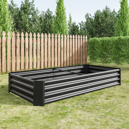Hochbed – Metaal Tuinbed – Verhoogd Plantbed – Moestuinbak – Staal Kasbak – Robuust Staal – Roestbescherming – 182x91x30 cm