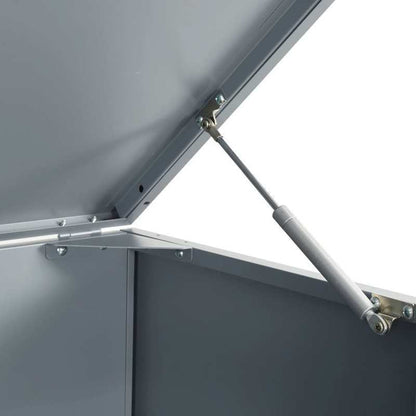 Vuilnisbak – Afvalbak – Prullenbak – Afvalcontainer – Afvalemmer – Grijs – Stevig Metaal – Ventilatie Met Wielen – 207x79x117 cm – Roestbestendig