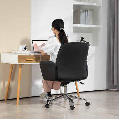 Bureaustoel – Kantoorstoel – Werkstoel – Draaistoel – Bureaustoel Met Kantelfunctie – Hoogte Verstelbaar – Ergonomisch Design – Zwarte Stalen Constructie