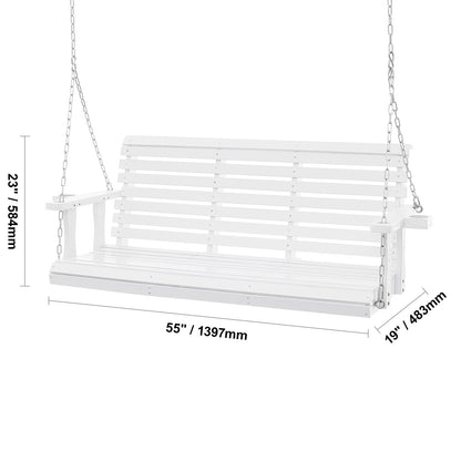 Houten Schommelbank – Tuinbank Schommel – Veranda Schommelbank – Buitenbank – Schommelstoel – Draagkracht 400 kg – Weerbestendig met PU Coating