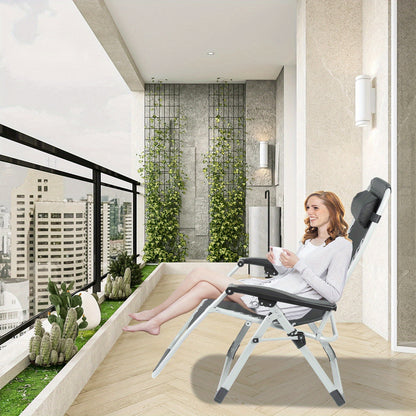 Verstelbare Loungestoel – Comfortabele Tuinstoel – Relaxstoel – Campingstoel – Stabiel Frame – Polyester Bekleding