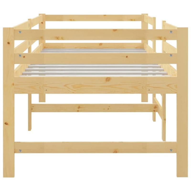 Bedframe – Eenpersoonsbed – Houten Bed – Massief Houten Frame – Kiefernhouten Bed – 90x200 cm – Duurzaam & Stevig