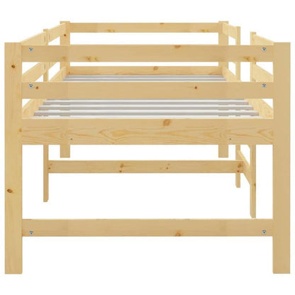 Bedframe – Eenpersoonsbed – Houten Bed – Massief Houten Frame – Kiefernhouten Bed – 90x200 cm – Duurzaam & Stevig