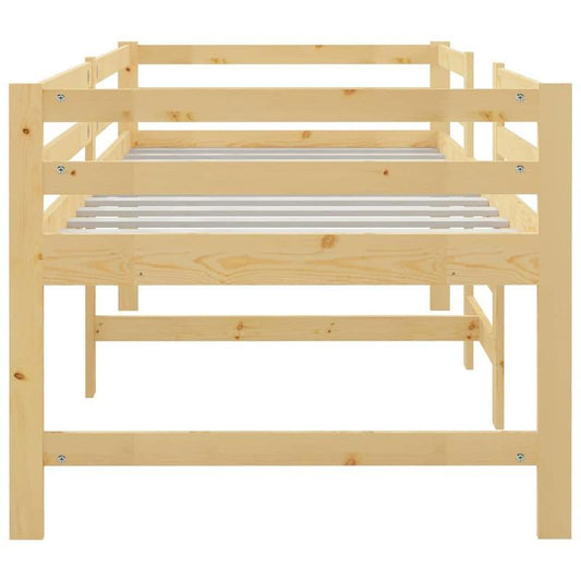 Bedframe – Eenpersoonsbed – Houten Bed – Massief Houten Frame – Kiefernhouten Bed – 90x200 cm – Duurzaam & Stevig