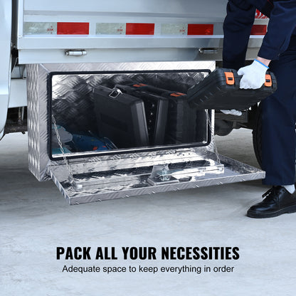 Onderbouw Opbergbox – Gereedschapskist – Truckbox – Pick-up Opbergbox – Trailer Kist – Waterdicht – Aluminium Diamantprofiel 76x36x41 cm – Slot Met Sleutels