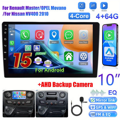 10 Inch Android 15 Radio – Dubbel Din Autoradio – Multimedia Speler – Navigatie Systeem – Touchscreen Radio – Wireless Carplay & Android Auto – 1080P Scherm – Backup Camera Ondersteuning