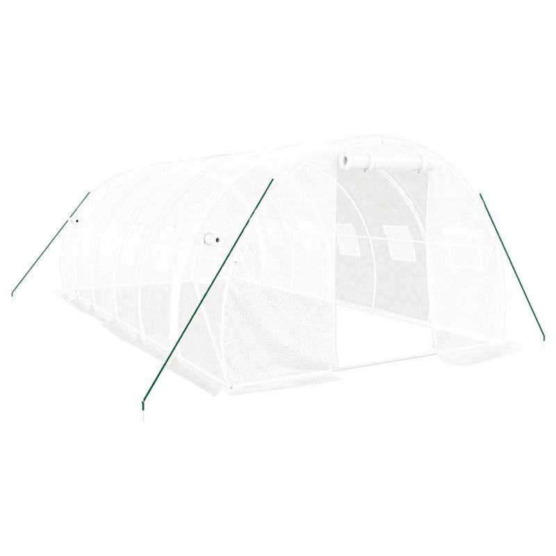 Kas – Serre – Tuinkas – Kweekkas – Bianco Variant – Stevig Wit Stalen Frame – Ruim 18 m² - 6x3x2 m