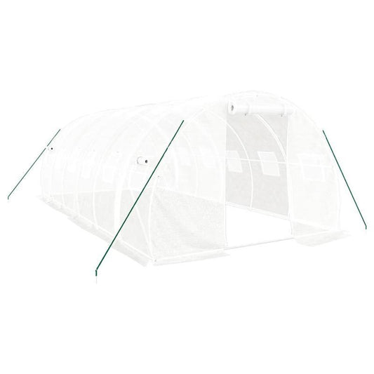 Kas – Serre – Tuinkas – Kweekkas – Bianco Variant – Stevig Wit Stalen Frame – Ruim 18 m² - 6x3x2 m