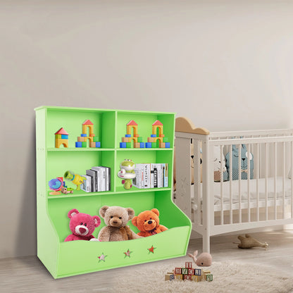 Boekenkast 3 Laags – Boekrek – Opbergkast – Plankenkast – Kastje – Lichtgroen – Grote Opbergruimte – Stevig Plastic