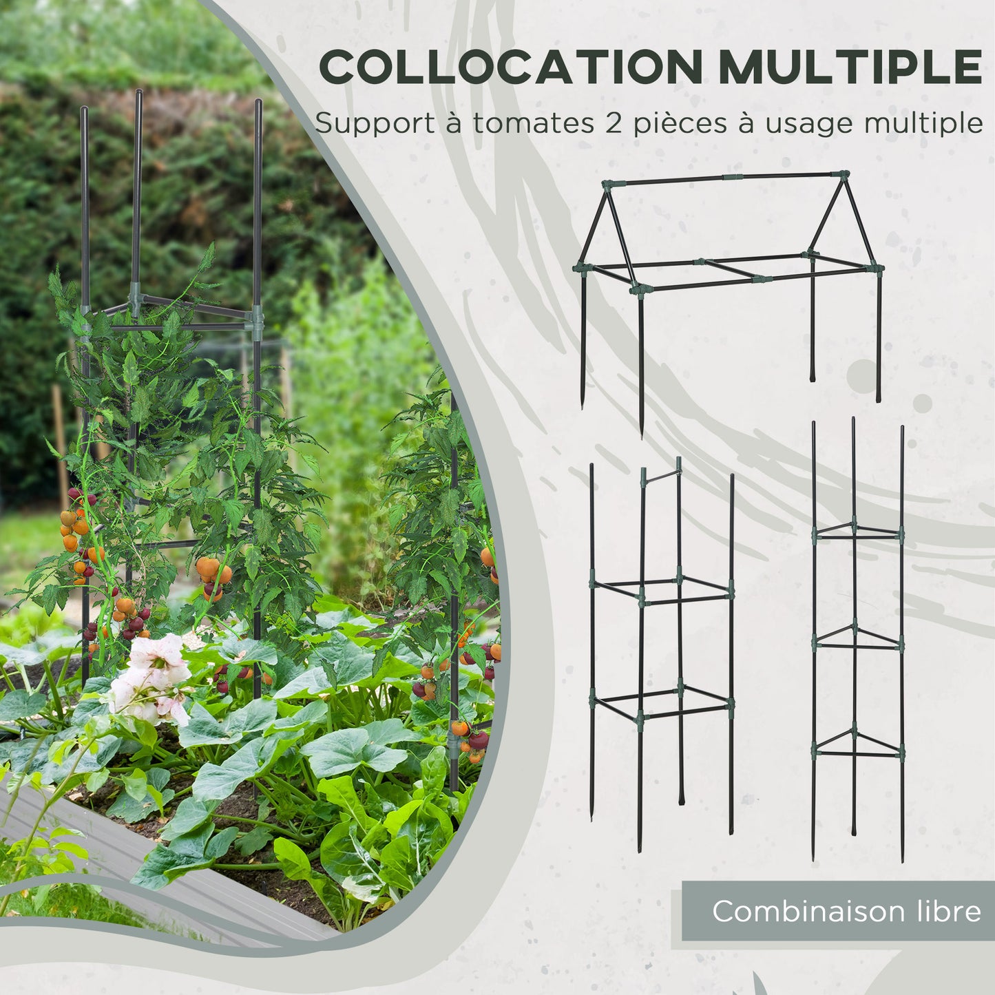 Metalen Bloembak Tuinbak Plantbak Plantenbak Kruidenbak – Antraciet Grijs – Grote Capaciteit 180x90x29,5 cm – Roestbestendig Met Klimrek