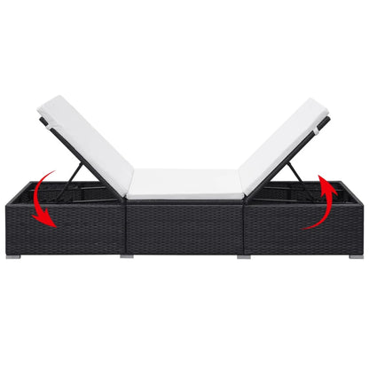 Loungestoel – Poly Rattan Stoel – Ligstoel - Tuinstoel – Buitenstoel – Verstelbare Rugleuning – Waterbestendig PE Rattan – Afneembaar Kussen