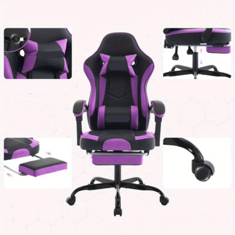 Ergonomische Bureaustoel – Gamingstoel – Kantoorstoel – Zitstoel – Verstelbare Kuitsteun – Lendensteun – Stevige Constructie