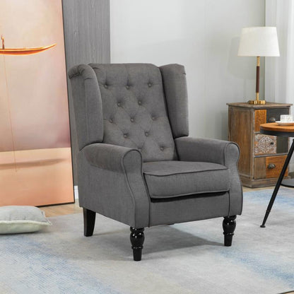 Fauteuil – Lounge Stoel – Relaxstoel – Leesstoel – Zithoekstoel – Handmatig Verstelbaar – Memory Foam Zitkussen – Donkergrijs – Stevig Tot 160 kg – Eenvoudig Schoon Te Maken
