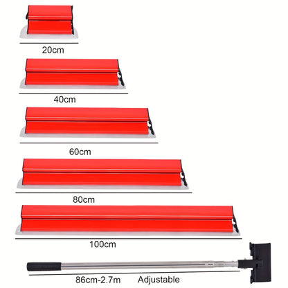 Plamuurspaan – Spackmes – Vlakspaan – Plamuurmes – Stucmes – Verstelbare Telescopische Steel 86-270 cm – 9 Roestvrijstalen Spatels & Roller