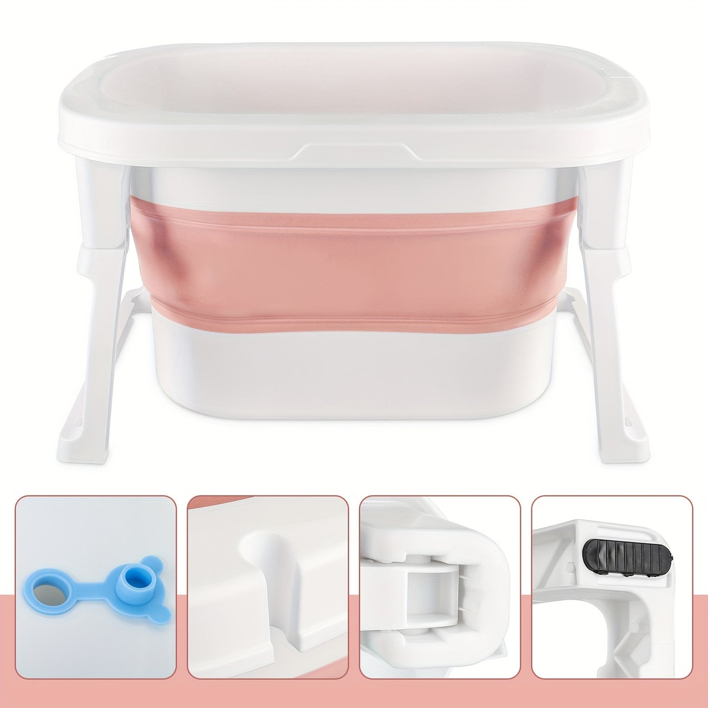 Hondenbadkuip – Hondenbad – Hondenwasbak – Huisdierenbad – Draagbare Badkuip – Opvouwbaar – Inclusief Afvoerplug – Ruimtebesparend Design 51x75x43 cm - Roze