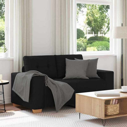 Tweezitter Bank – 2-Zits Sofa – Loveseat – Zetel – Bankstel – Zwart – Compact 47 Inch – Hardhouten Frame & Brandwerend