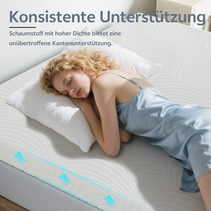 Matras Topper – Topdekmatras – Matrastopper – Oplegmatras – Topmatras – 180x200 cm – Memory Foam – 7,5 cm Dikte – Afritsbare Wasbare Hoes – Ademend – Medium Stevigheid
