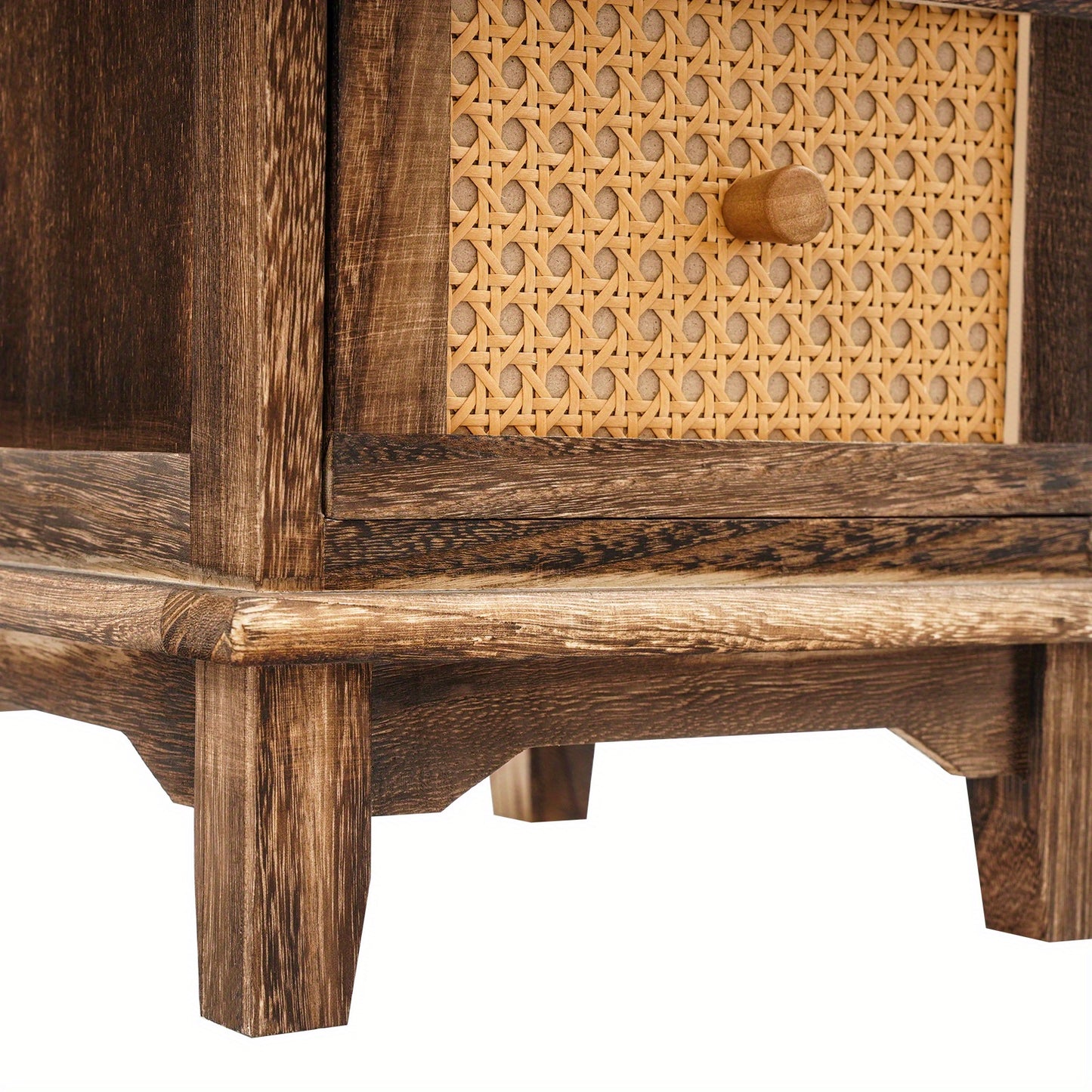 Opbergkast – Opbergmeubel – Ladekast – Kastenrek – Bergkast – 3 Lades – Massief Pauluswood – Donkerbruin Retro Design – Compact Verticaal – Draagvermogen 60 kg