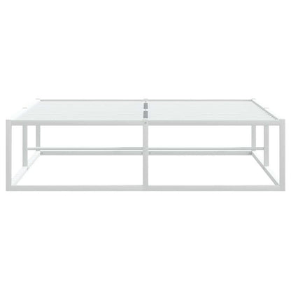 WHITE WHITE MATERASTER 120x200cm in Metal, Bed Base, Bed Frame, Minimalist Style, Modern Furniture, Metal Frame, Easy Assembly, No Mattress Included, Queen Size Bed, Modern Households, Renters