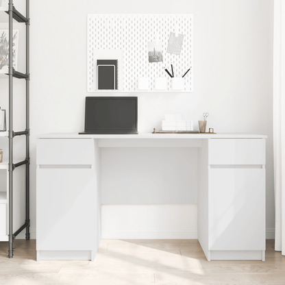 Bureau – Computertafel – Bureautafel – Werkplek – Kantoormeubel – Wit – 140x49x76 cm – Geperst Hout