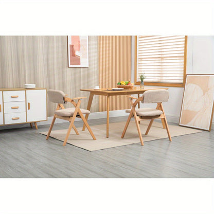 Vouwstoel – Klapstoel – Kampeerstoel – Tuinstoel – Eetkamerstoel – Vintage Design – Opvouwbaar & Stapelbaar – Comfortabel Met Armleuning – Houten Stevige Constructie – Khaki