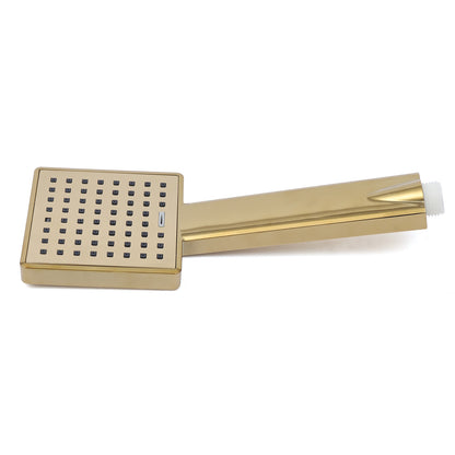 Douchekraan Set – Douchekraan – Douchekop – Douche Set – Douchekraan Compleet – Goud Geborsteld – 31,5 x 22 cm – Verstelbare Handdouche