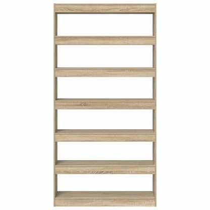 Boekenplank – Wandrek – Boekenrek – Wandplank – Opbergplank – Houten 6 Planken – Ruimtebesparend Design – Sonoma Eikenhout