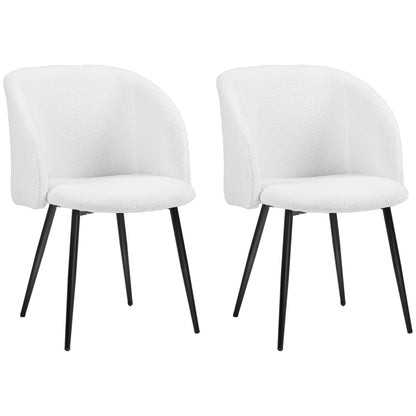 Eetkamerstoel – Keukenstoel – Stoel – Zitstoel – Woonkamerstoel – Set van 2 – Stof en Stalen Poten – 55x62x80 cm – Ergonomisch Comfortabel