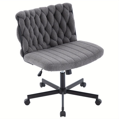 Bureaustoel – Kantoormeubilair – Werkstoel – Stoel Zonder Armleuningen – Draaistoel – Grijs – Ergonomisch Ontwerp – 65 cm Brede Zitting