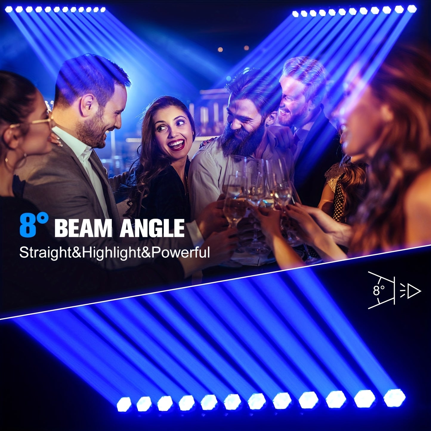 LED RGBW Moving Head Bar Light – DJ Licht – Stage Verlichting – Disco Lamp – KTV Spot – 270W Hoog Vermogen – DMX512 Controle - QUORE