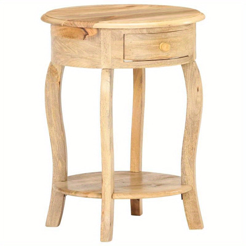 Bijzettafel – Bijzettafeltje – Nachtkastje – Salontafel – Banktafel – Massief Mangohout – Compact 37x37x61 cm