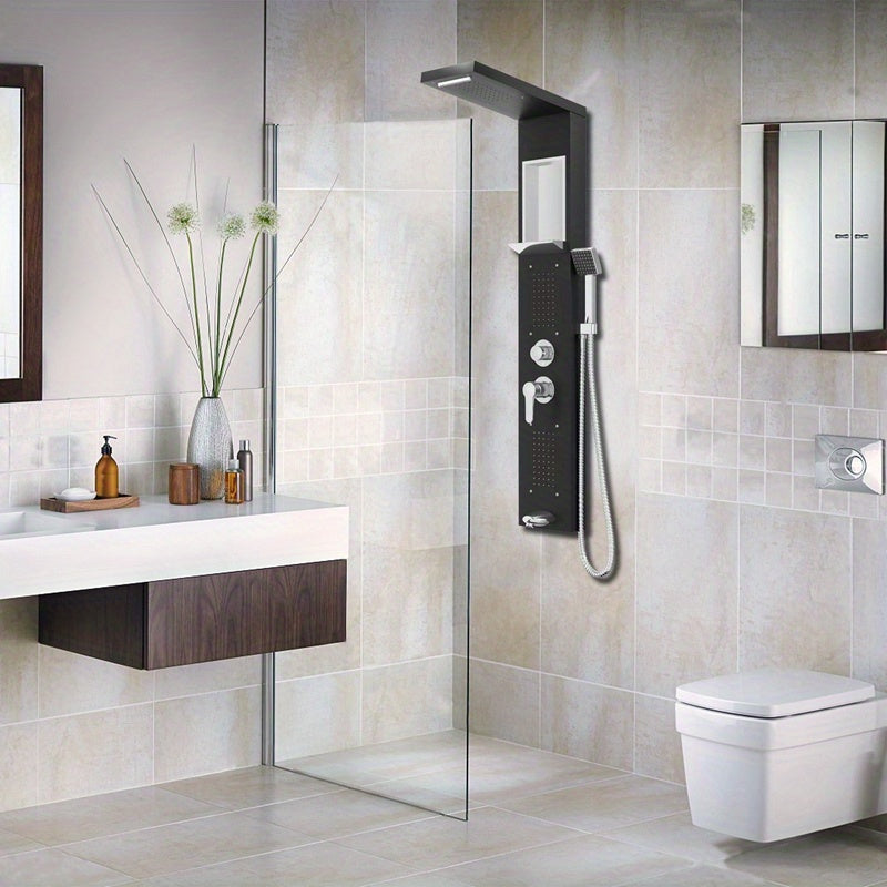 Shower Panel, Shower Set, Stainless Steel Shower System, Wall Mounted Shower Panel With Hand Shower