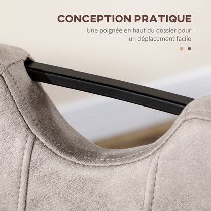 Eetkamerstoel – Stoel – Keukenstoel – Designstoel – Barkruk – Microvezel Bekleding – Stalen Sleeppoot – Set Van 4 – Comfortabele Rugleuning – Verplaatsbaar Met Handgreep – Grijs