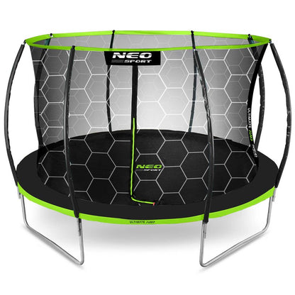 Trampoline – Tuintrampoline – Springkussen – Springmat – Buitenspeelgoed – 374 cm Ø – Inclusief Veiligheidsnet – Max 150 kg Belastbaar