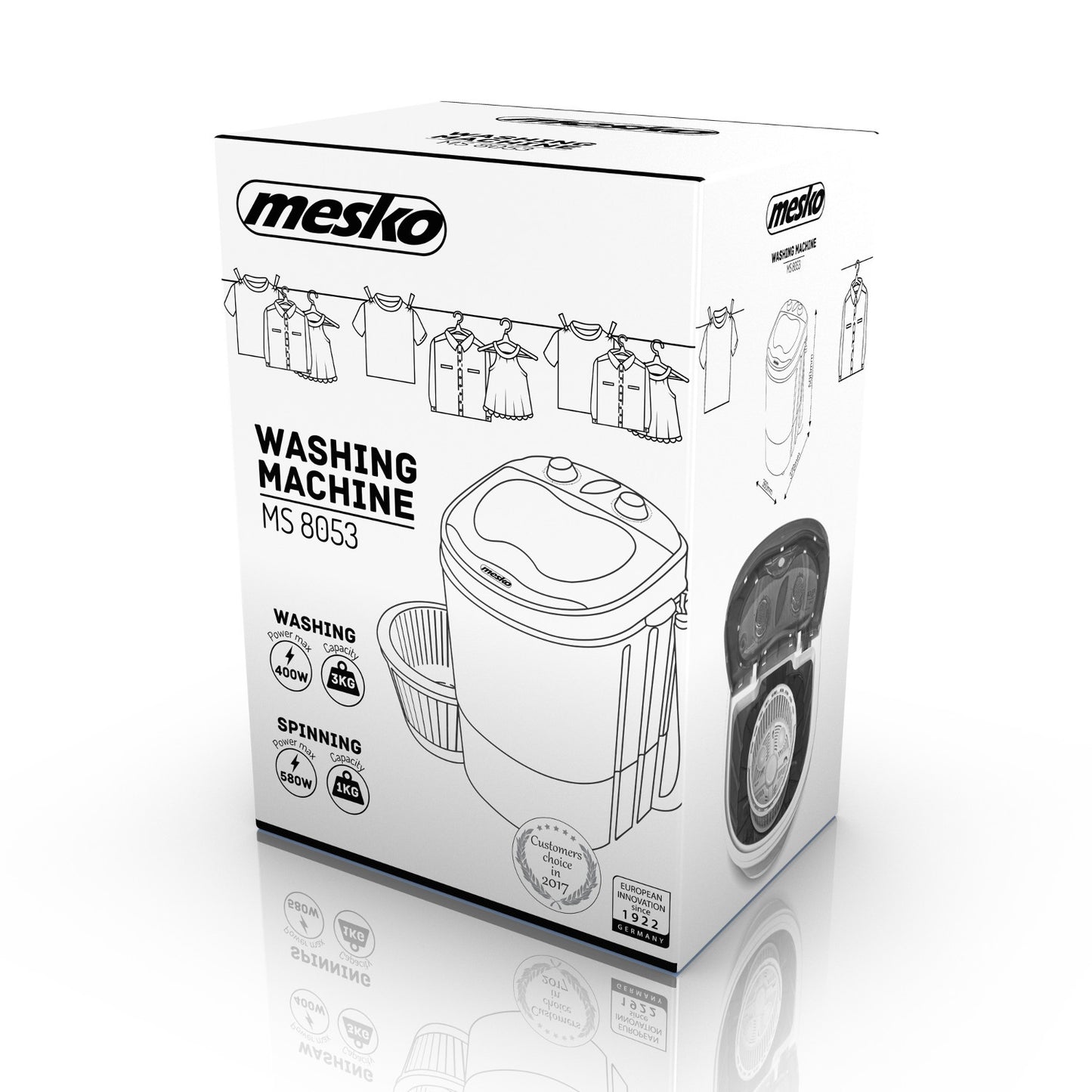Reiswasmachine – Mini Wasmachine – Draagbare Wasdroger – Compacte Wasmachine – Camping Wasmachine – Wascapaciteit 3 kg – Met Centrifugefunctie