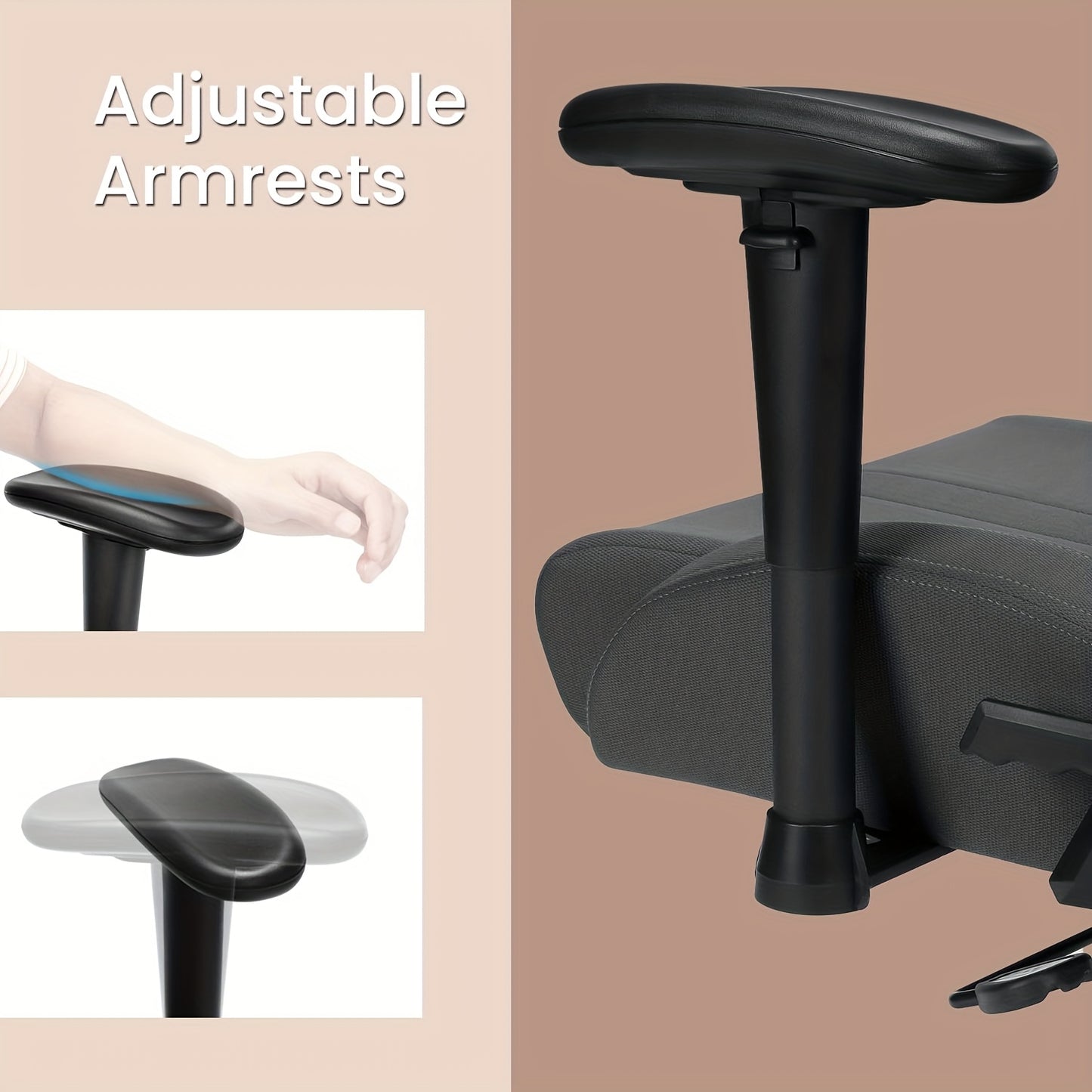 Gaming Stoel – Bureaustoel – Office Chair – Computergame Stoel – Werkstoel – Ergonomisch Design – Verstelbare Armleuningen – Stalen Frame met Hoogwaardig Schuim