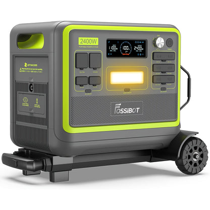 Draagbare Stroomgenerator – Powerstation – Mobiele Generator – Noodstroomvoorziening – Camping Accu – 2048Wh Capaciteit – 2400W Hoog Vermogen – Groen