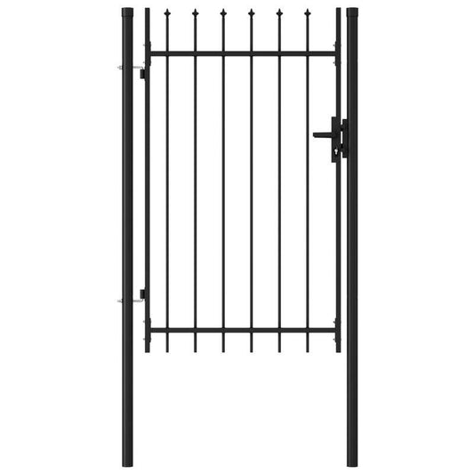 Tuinpoort – Tuindeur – Schuttingpoort – Poortdeur – Hekpoort – Metalen zwart – Staal stevig – 1x1,5 meter