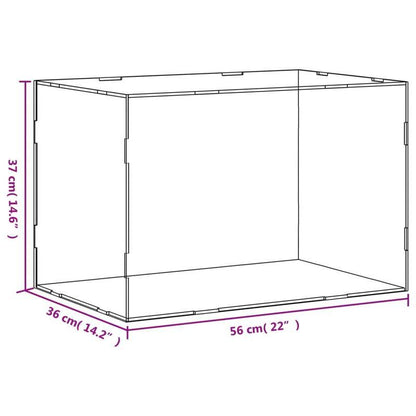 Displaybox – Transparante Kast – Vitrine – Showcases – Acrylbox – Hoogwaardig Acryl – Ruime Afmetingen 56x36x37 cm