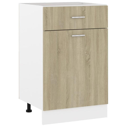 Keukenkast – Keukenmeubel – Kastje – Opbergkast – Onderkast – Sonoma Eik Bruin – Compact 50x46x81,5 cm – Duurzaam Behandeld Hout