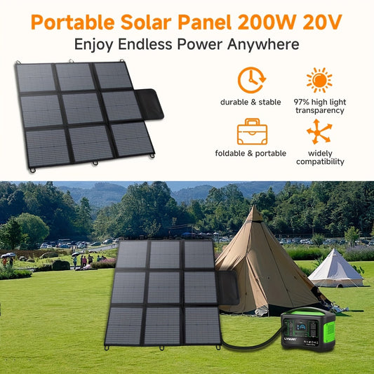 Zonnepaneellader – Draagbare Zonnepaneel Oplader – Opvouwbaar – Zonnepanelen - Compact – Lichtgewicht – 120W-200W Vermogen – Duurzaam Materiaal