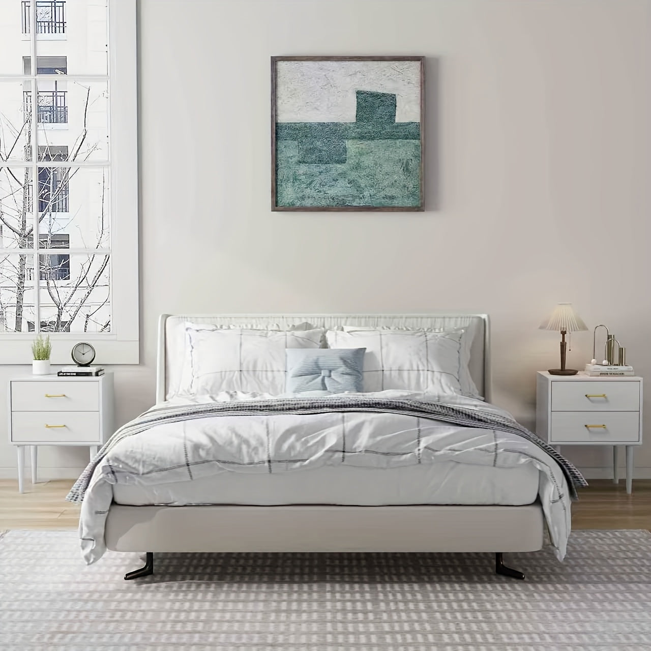 1pc White Modern Metal Nightstand with 2 Drawers - 68.58cm Tall Bedroom Storage Unit, Compact Space-Saving Design, Easy Assembly, No Electricity Needed, Perfect for Small Spaces, Nightstand for Bedroom, Decorative Nightstand,