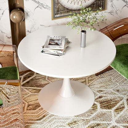 Eettafel – Ronde Tafel – Keukentafel – Kleine Eetkamertafel – Balkon Tafel – Houten Tafelblad – Compact Ø 80 cm