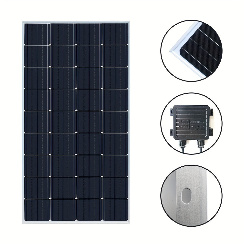 Zonnepaneel – Solar Panel – Zonnecel Module – Zonne-energie Paneel – Opwekker – 150W Hoog Rendement – Monokristallijn 12V